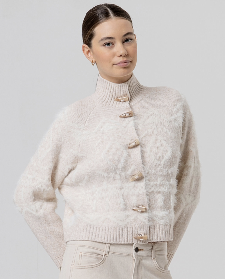 Surkana 566SAFE332 Knitted Jacket with Jacquard