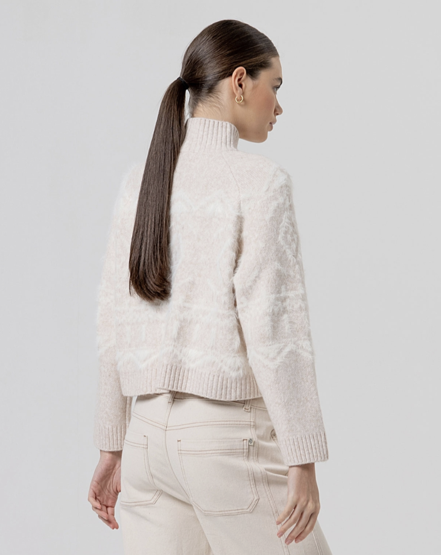 Surkana 566SAFE332 Knitted Jacket with Jacquard