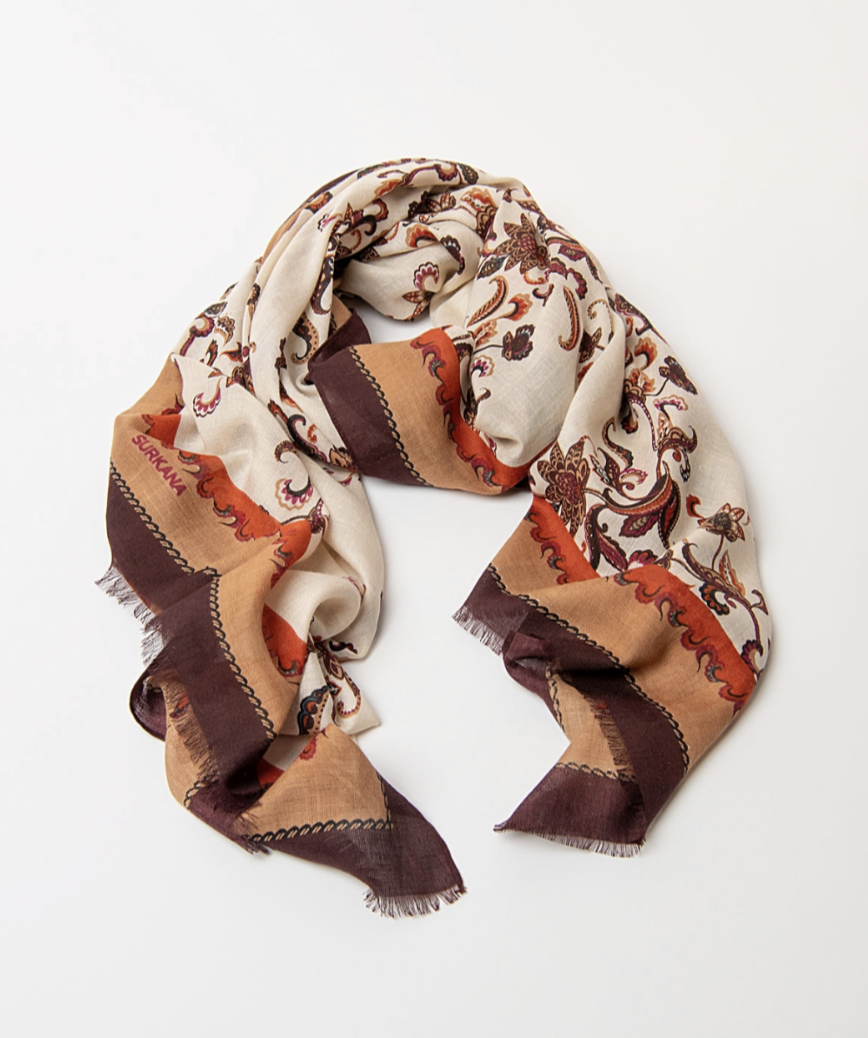 Surkana 36PACI221 Printed Scarf FW26