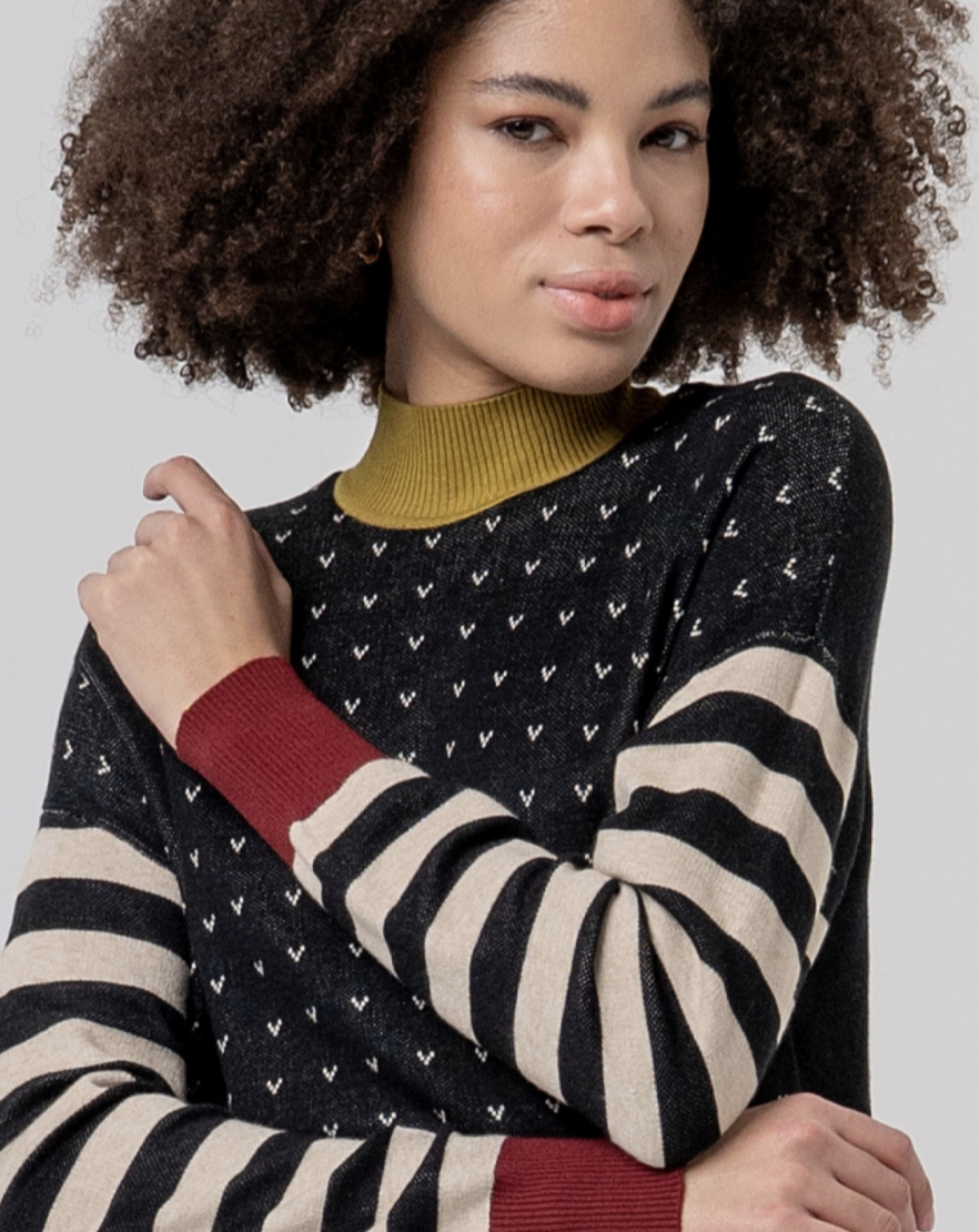 Surkana 556FUNN232 Funky Mockneck Sweater
