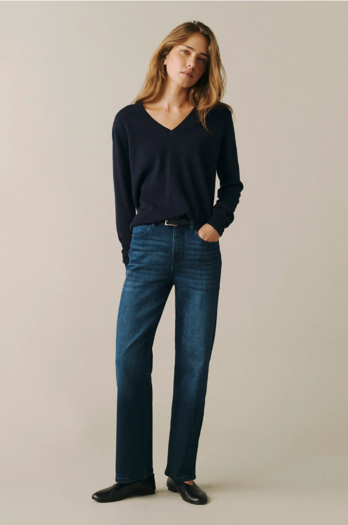Warp + Weft Vancouver Mid-rise Straight Denim