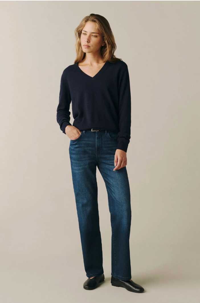Warp + Weft Vancouver Mid-rise Straight Denim