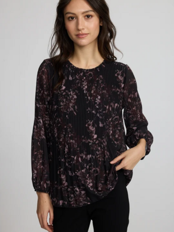 Pistache R2082 "Georgette" Plisse Blouse