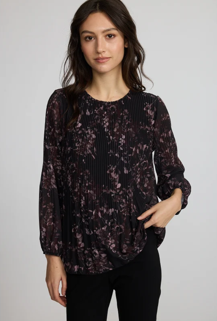 Pistache R2082 Georgette Plisse Blouse