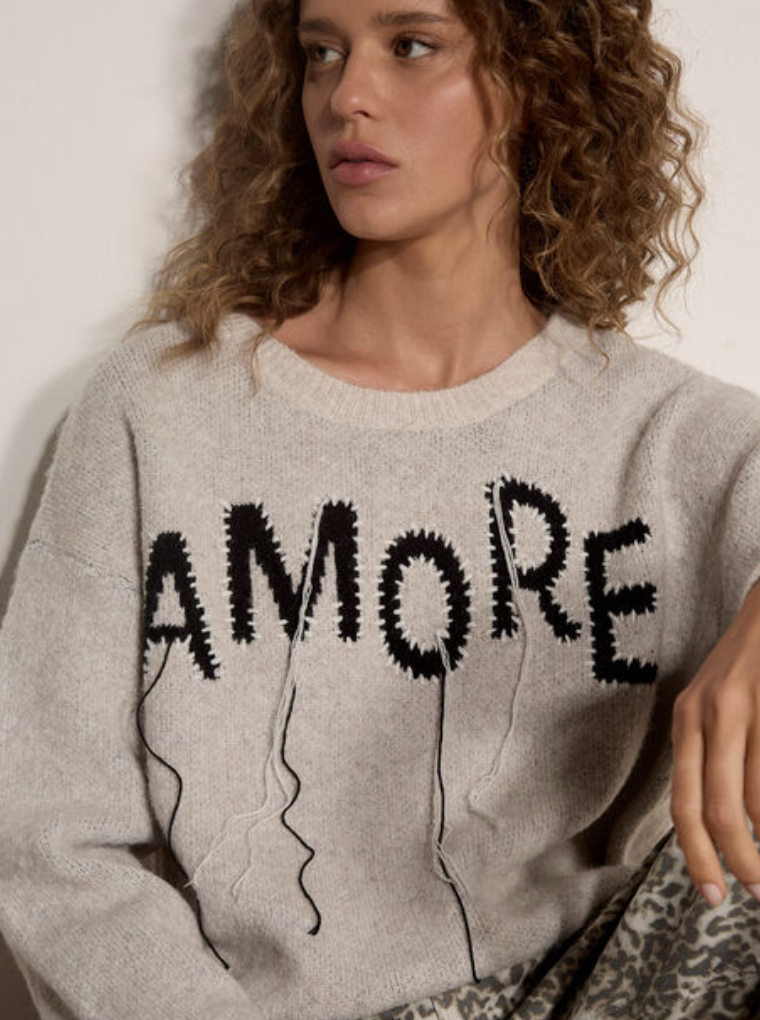 Apricot Thread ''Amore'' Boucle Jumper