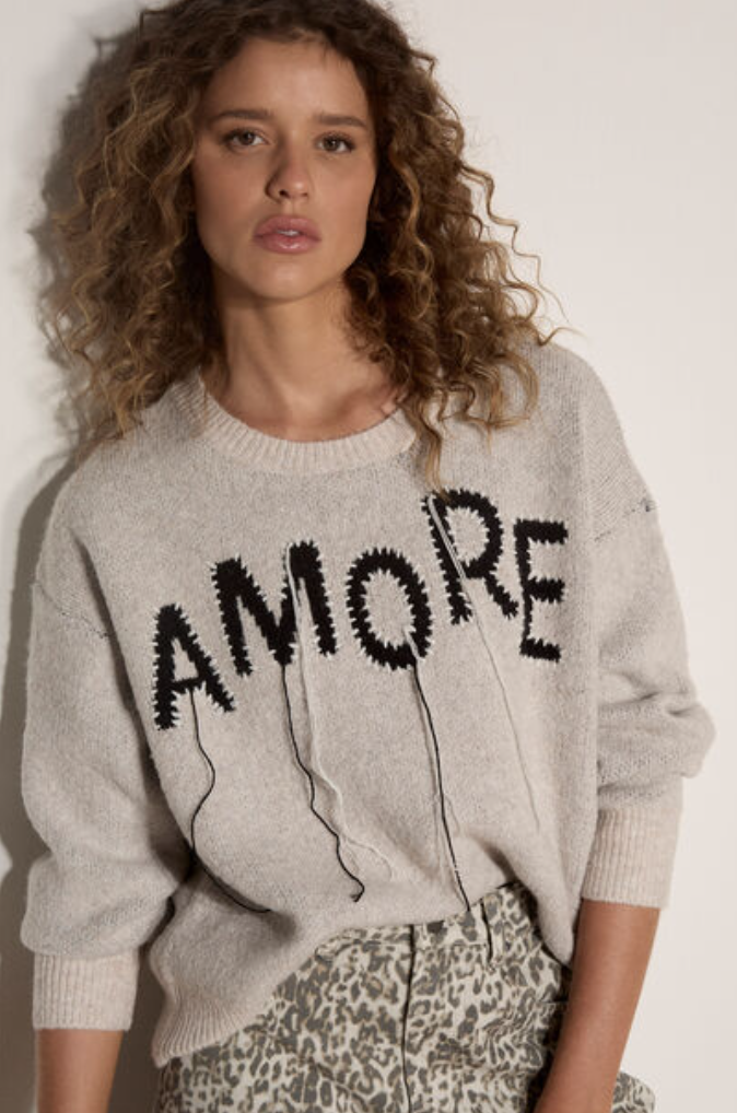 Apricot Thread ''Amore'' Boucle Jumper