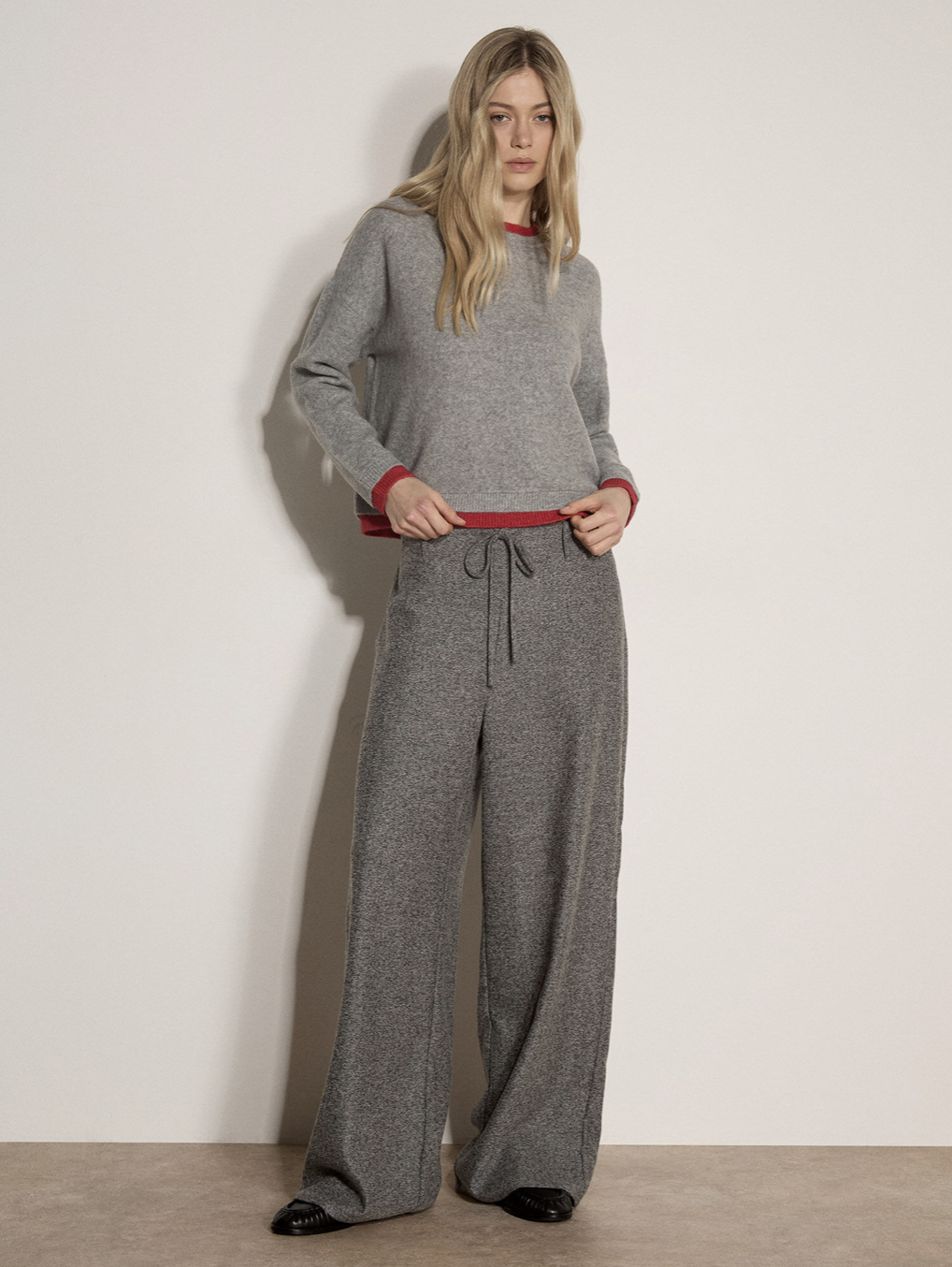 Apricot Contrast Colour Layered sweater