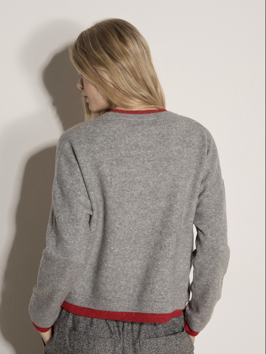 Apricot Contrast Colour Layered sweater
