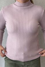 Pistache Pistache - B2468 Ribbed Knit Turtle Neck