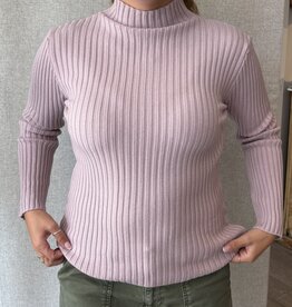Pistache Pistache - B2468 Ribbed Knit Turtle Neck