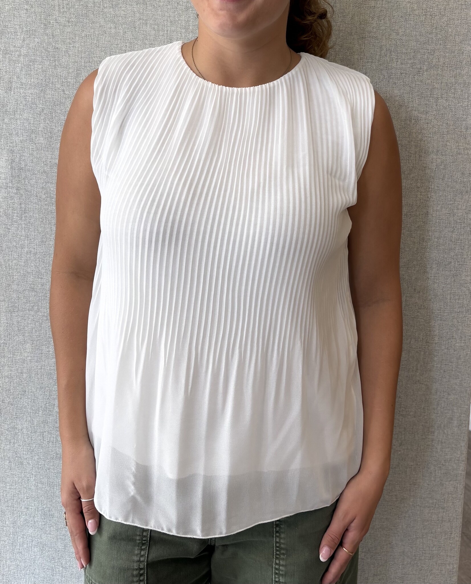 Pistache R0391 Georgette Plisse Blouse