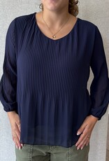 Pistache Pistache - R0389 Georgette V-Neck Blouse