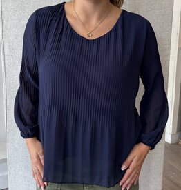 Pistache Pistache - R0389 Georgette V-Neck Blouse