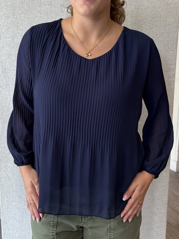 Pistache Chemise à Col-V Georgette R0389