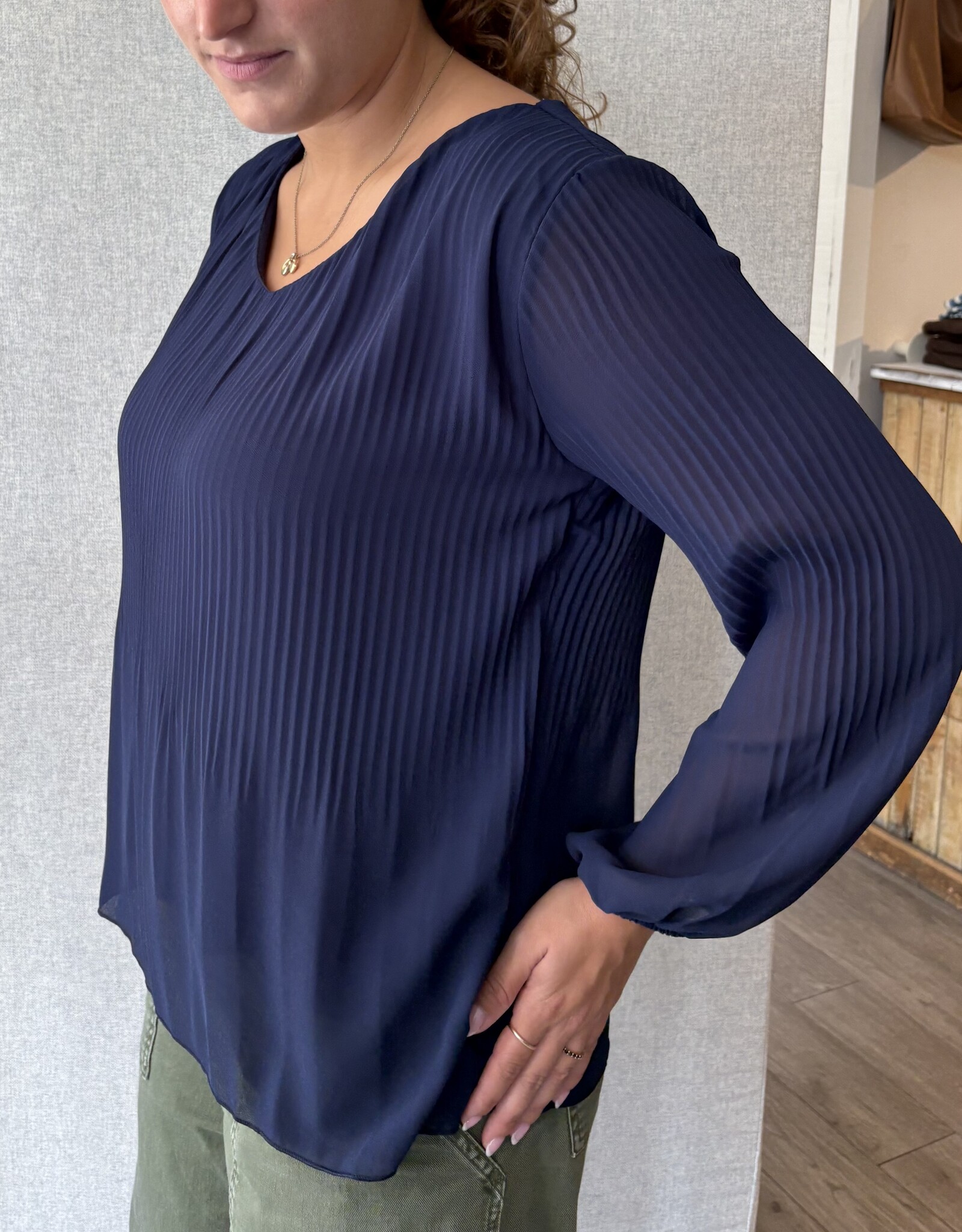 Pistache Pistache - Chemise à Col-V Georgette R0389