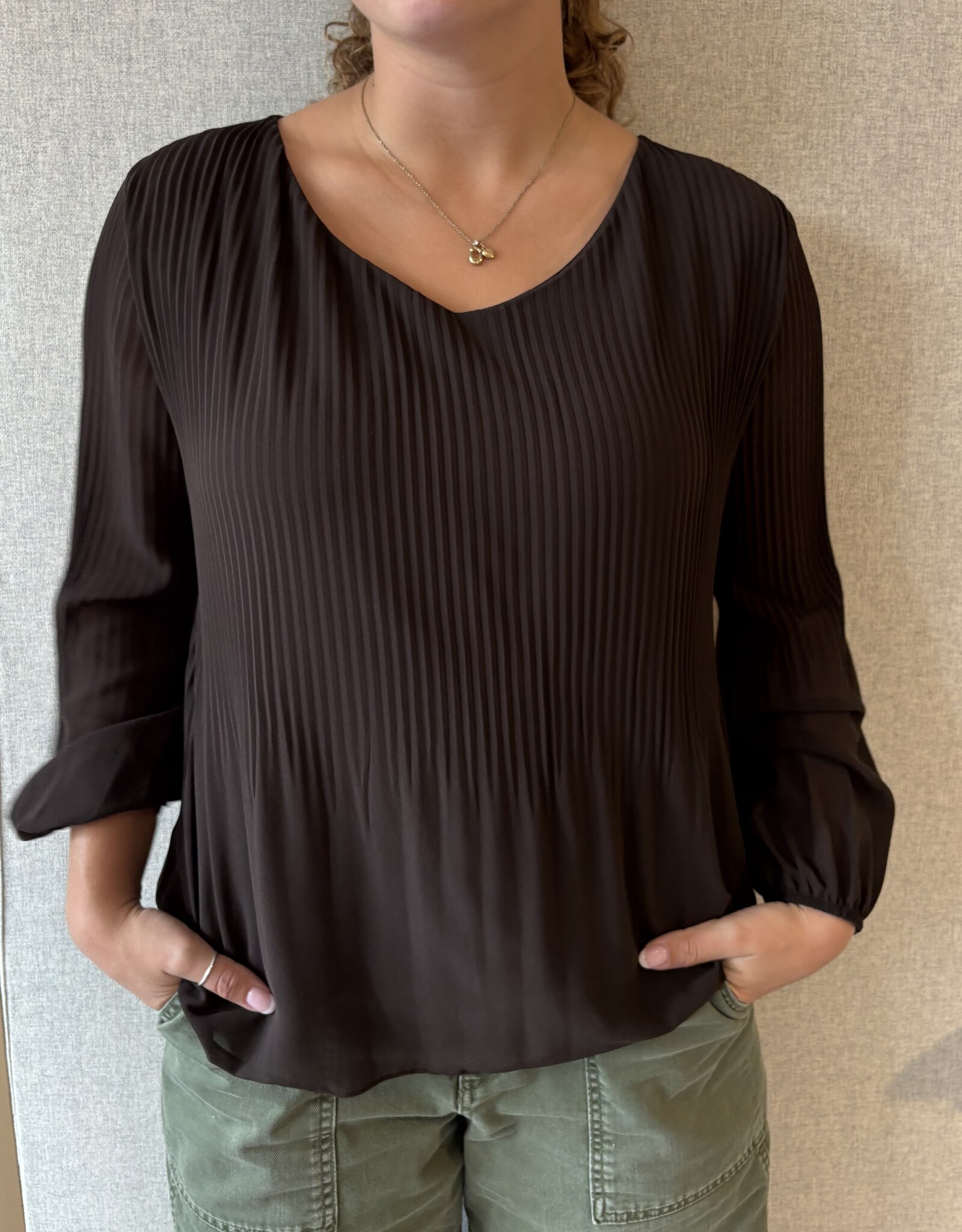 Pistache Pistache - Chemise à Col-V Georgette R0389