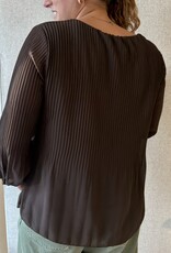 Pistache Pistache - R0389 Georgette V-Neck Blouse