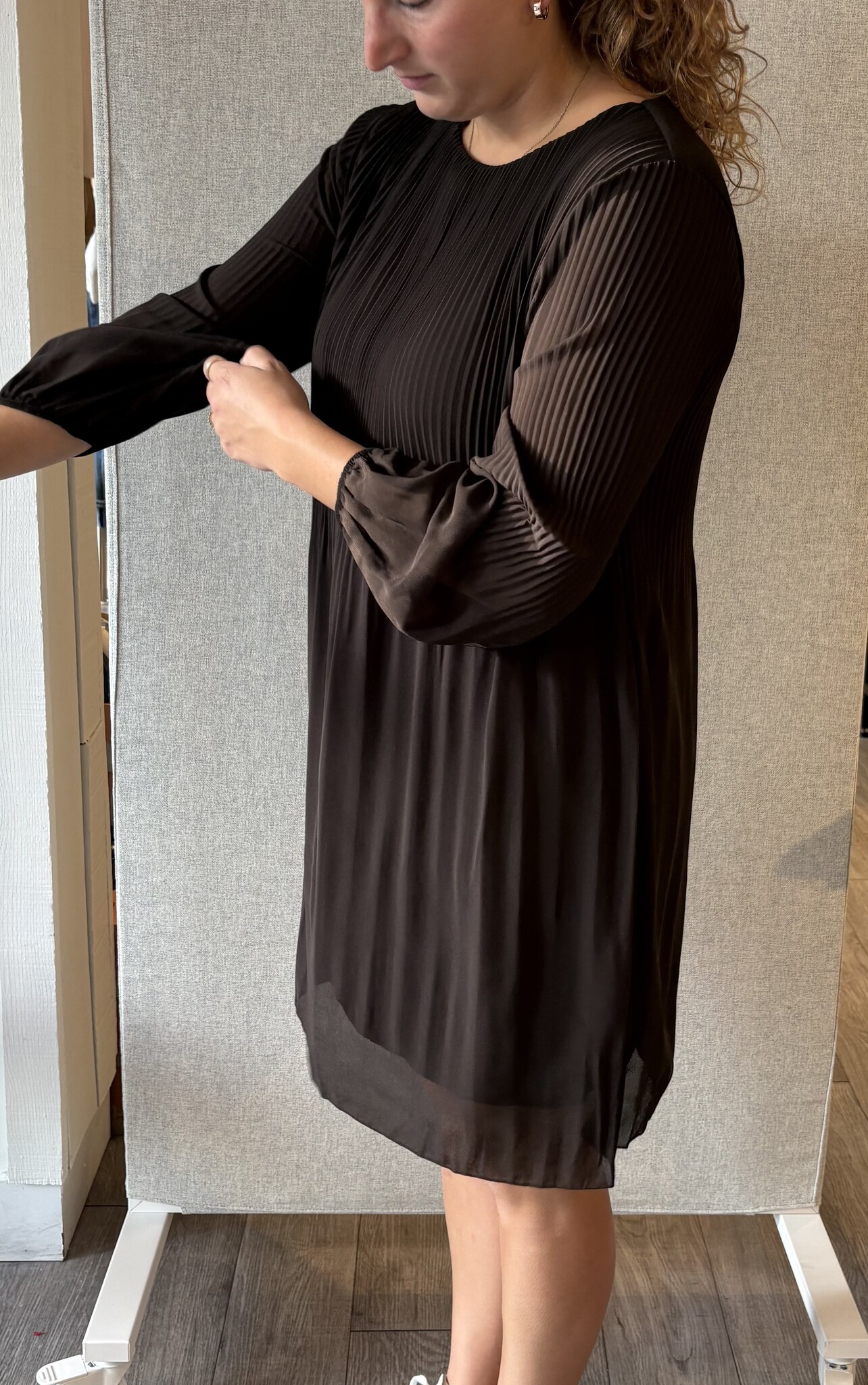Pistache R2081 Robe en Georgette