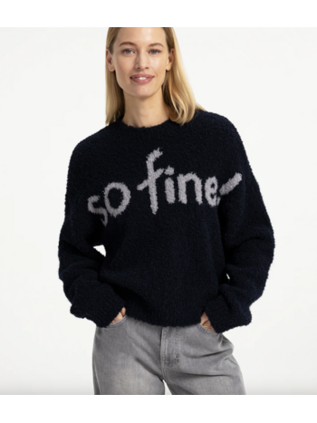 Yaya Yaya- knitted sweater with artwork 01000636