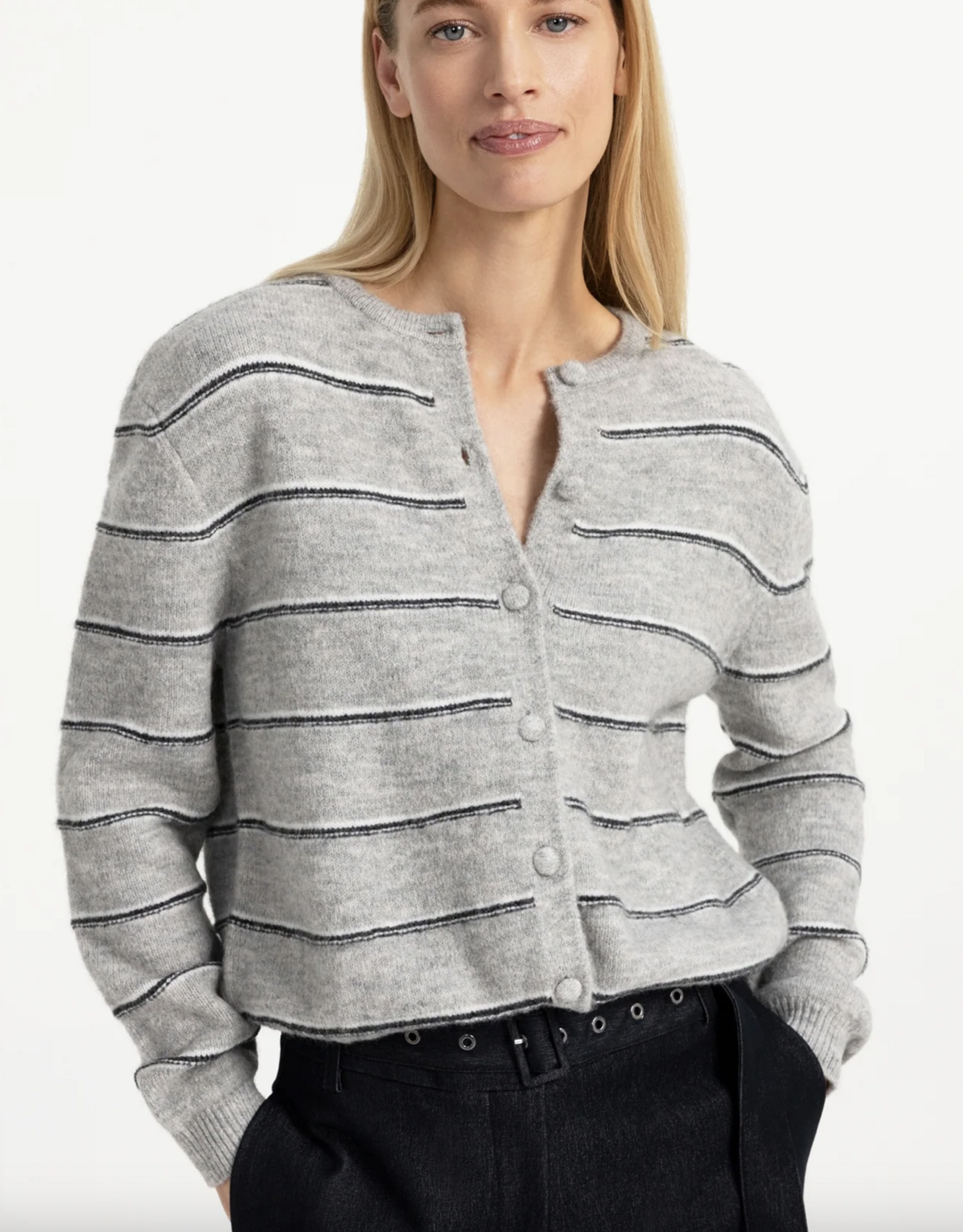Yaya Yaya- Knitted striped cardigan 01010168