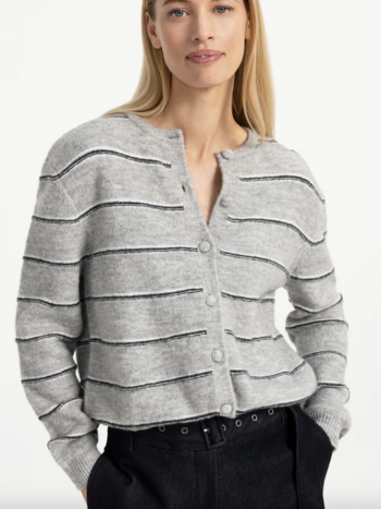 Yaya Knitted striped cardigan 01010168