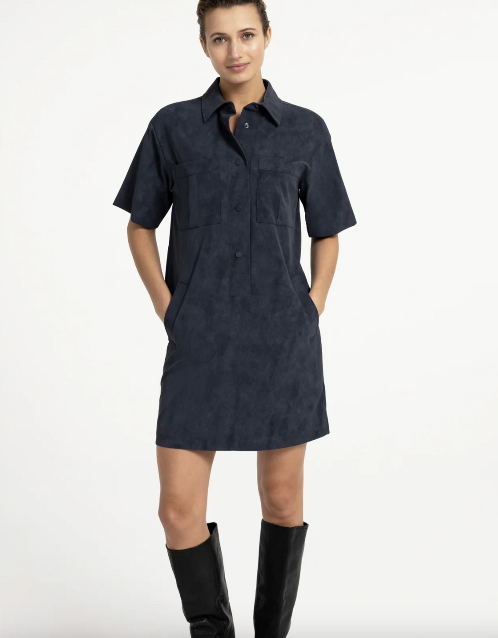 Yaya Yaya- Suedine dress 01609225