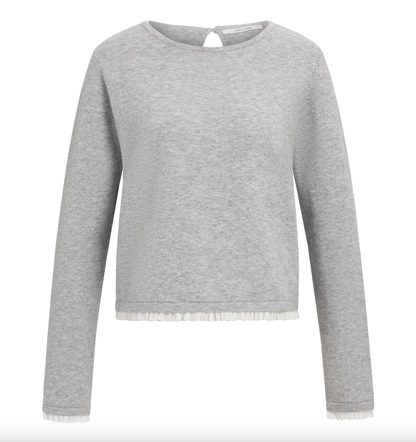 Yaya Sweater with ruffle woven cuffs  01000625