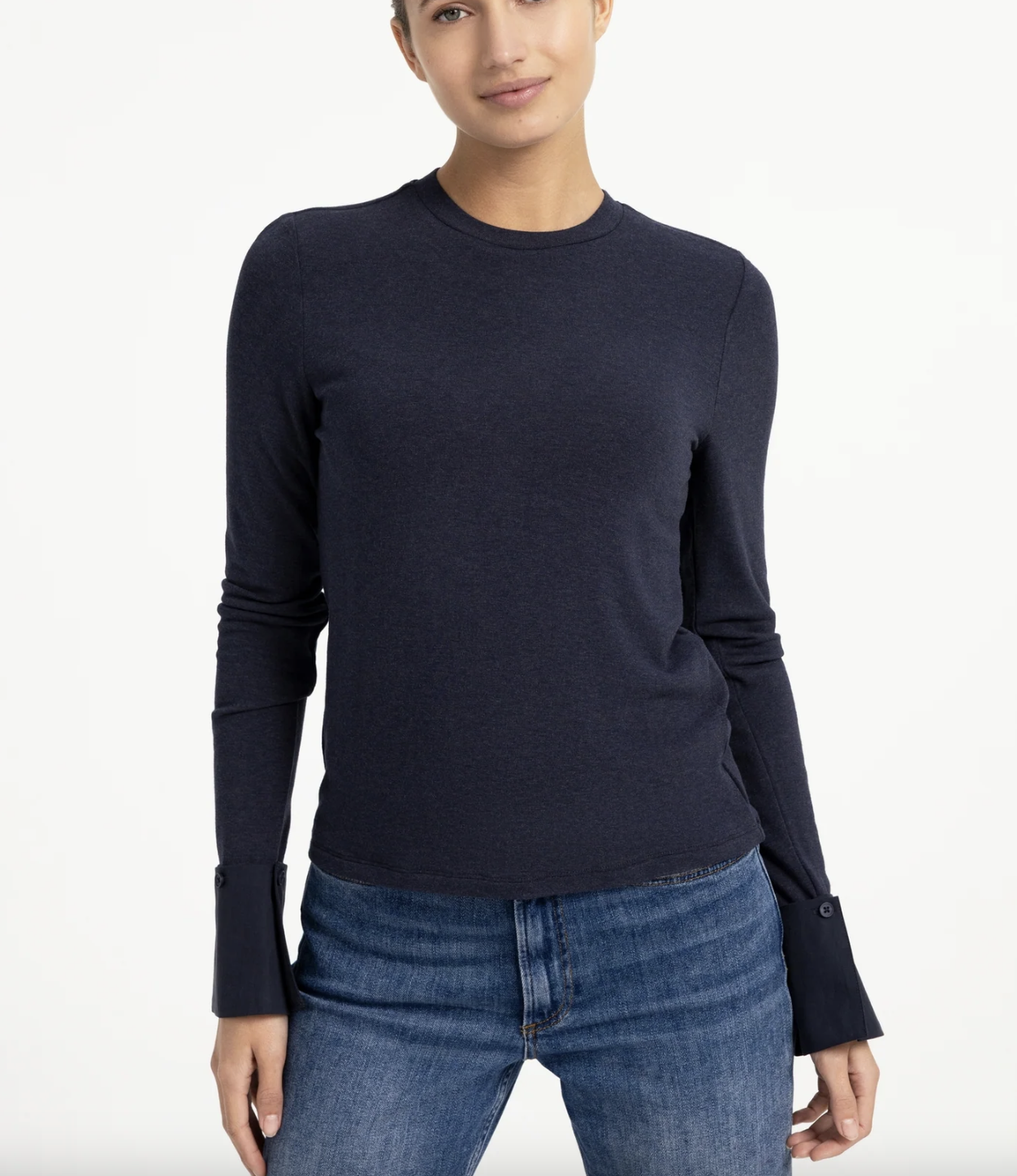 Yaya Jersey top with removable cuffs 01709418