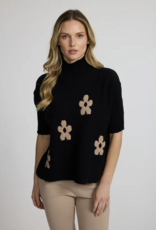 Pistache Pistache - F25866 Ribbed Funnel Neck Knit Sweater