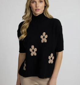Pistache Pistache - F25866 Ribbed Funnel Neck Knit Sweater