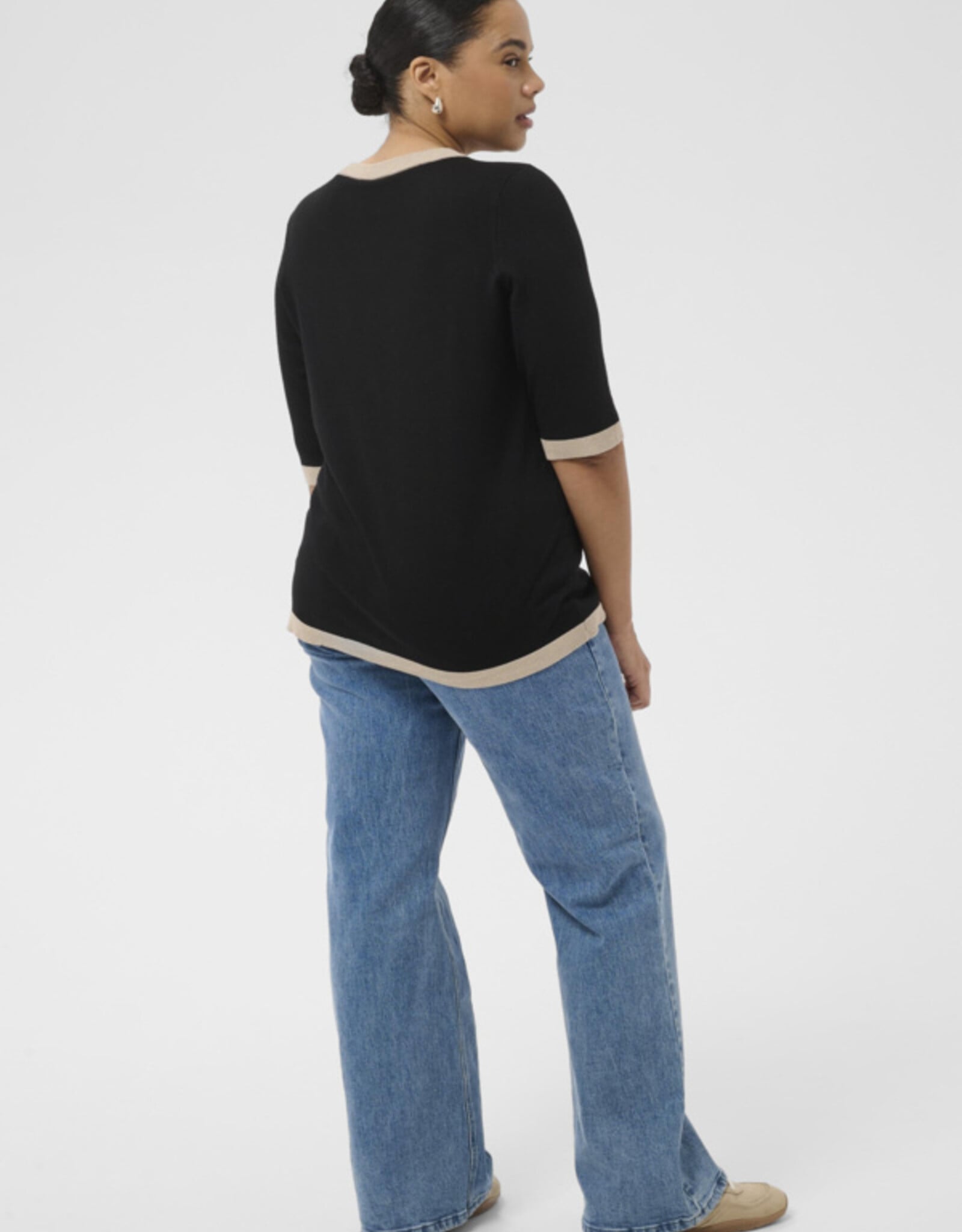 Kaffe Curve Kaffe Curve- KClizzy contrast cardigan