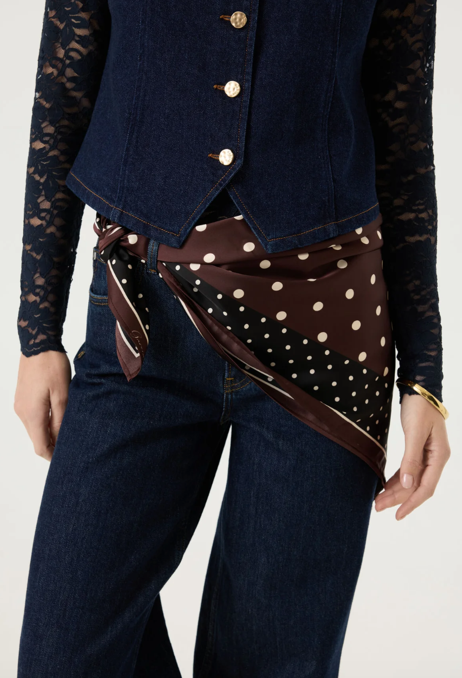Garcia U260144 Polka Dot Scarf