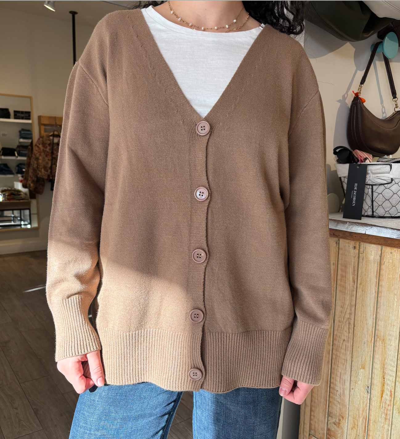Pistache B25160 Cardigan en Tricot Fin