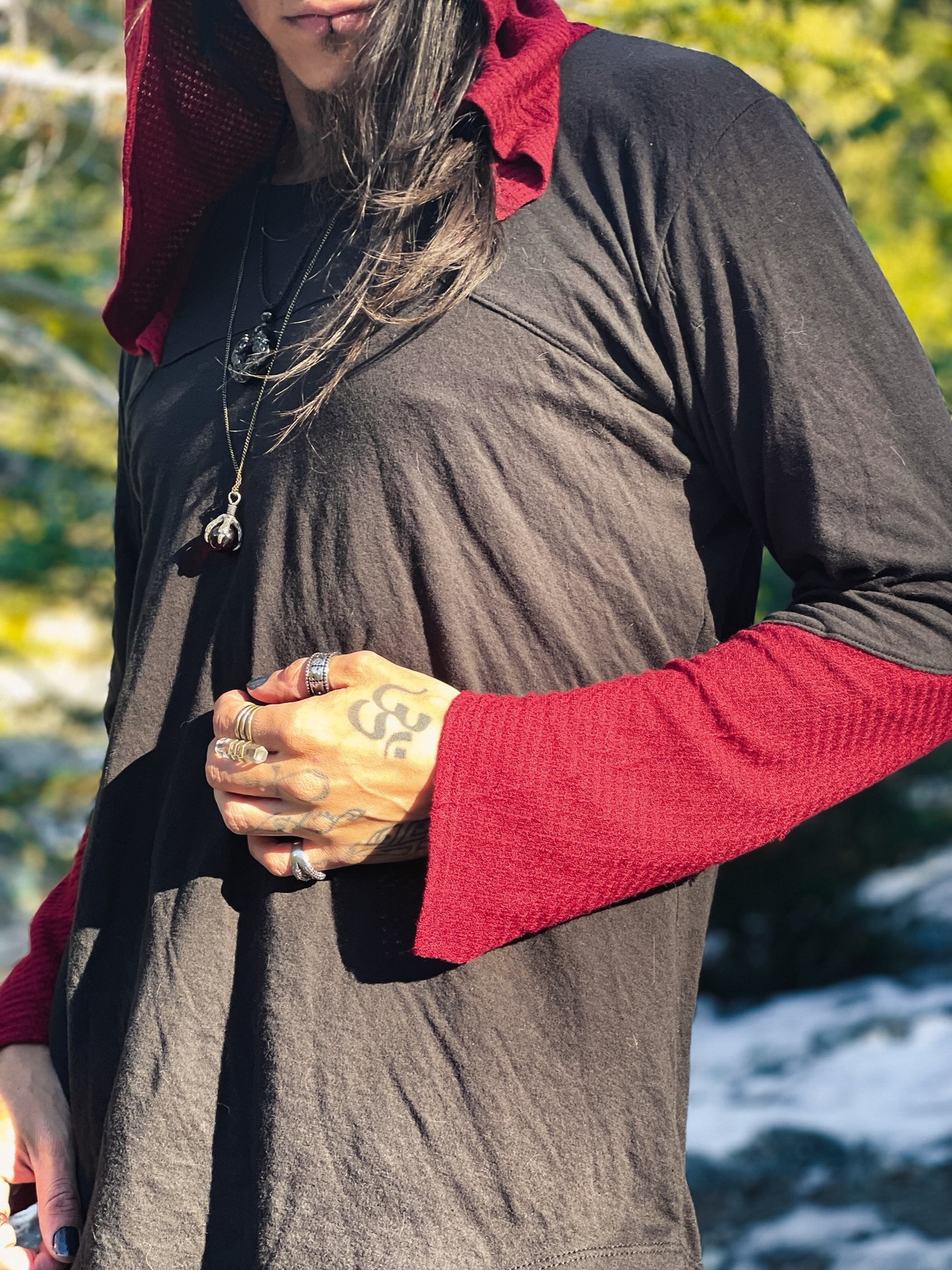 Mesh Tunic Hoodie: LS - Opal Moon Designs