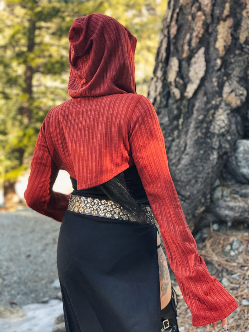 Hooded Shrug : Rib Knit