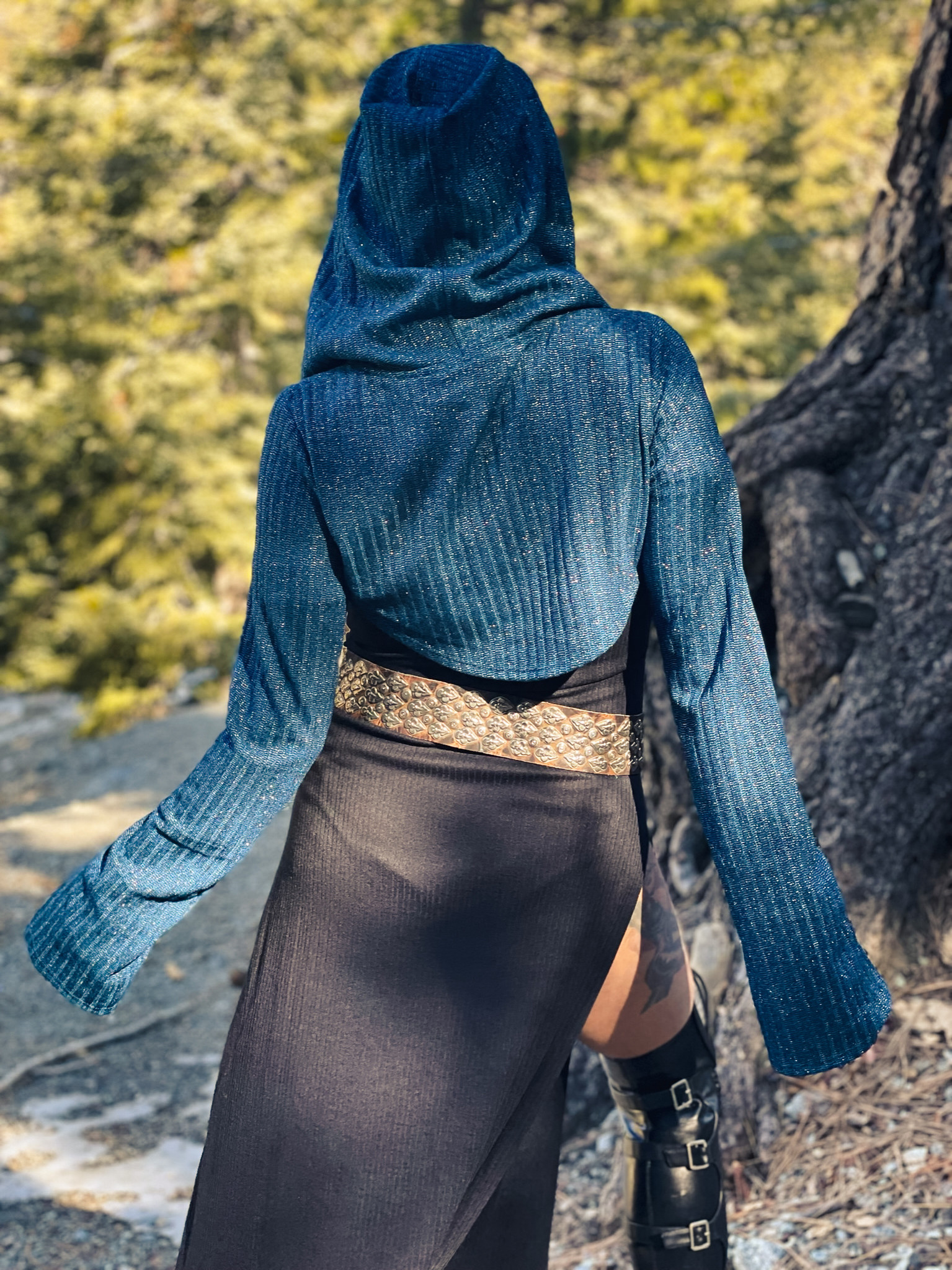 Hooded Shrug : Sparkle Knit