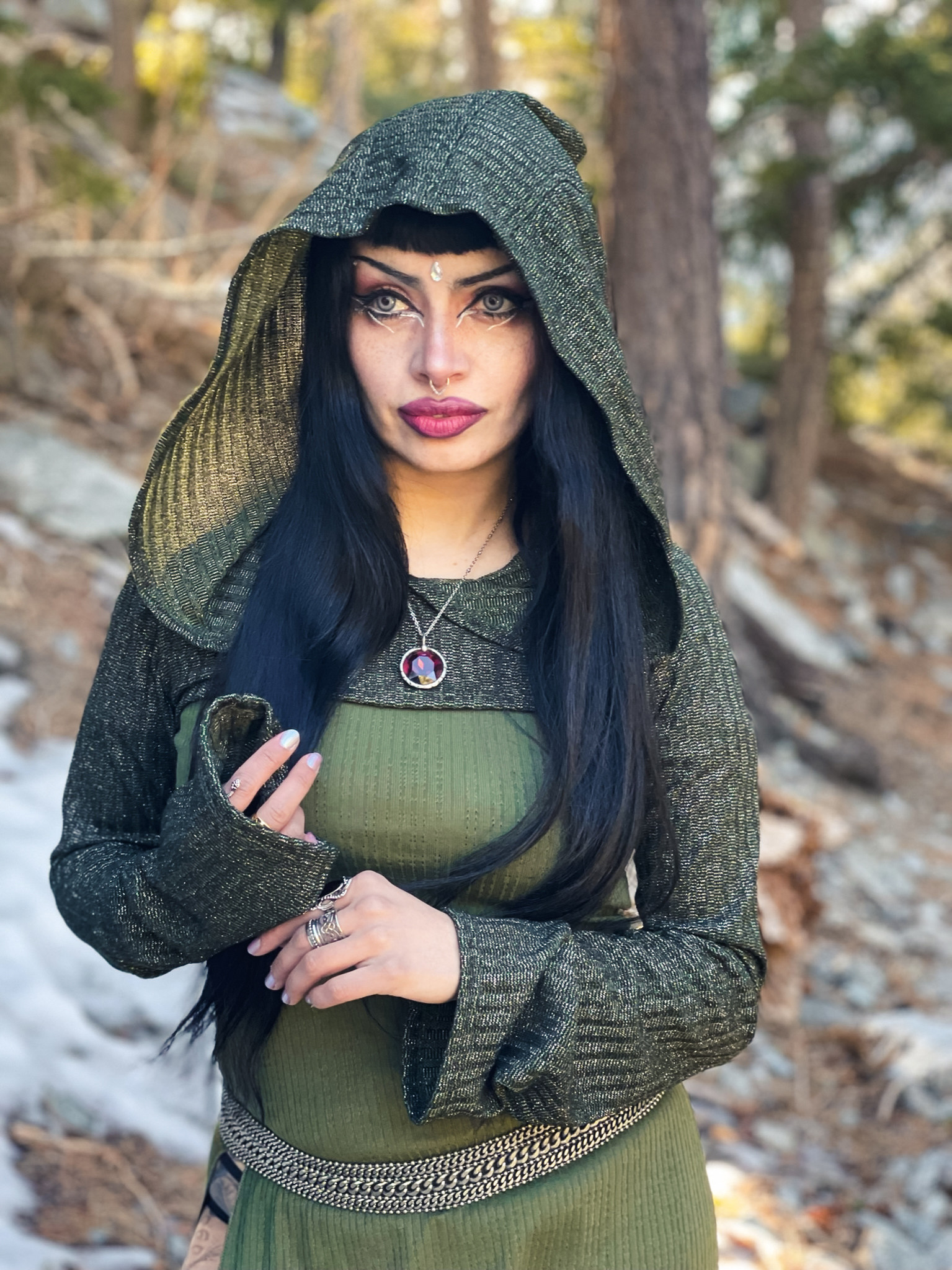 Hooded Shrug : Sparkle Knit