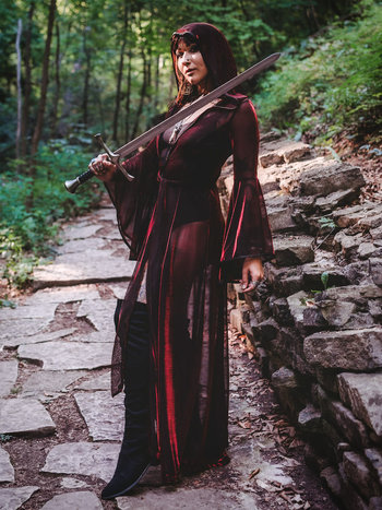 Priestess Cloak: Sheer with Amulet