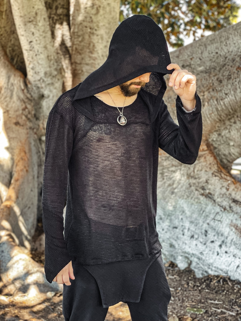 Mesh Tunic Hoodie