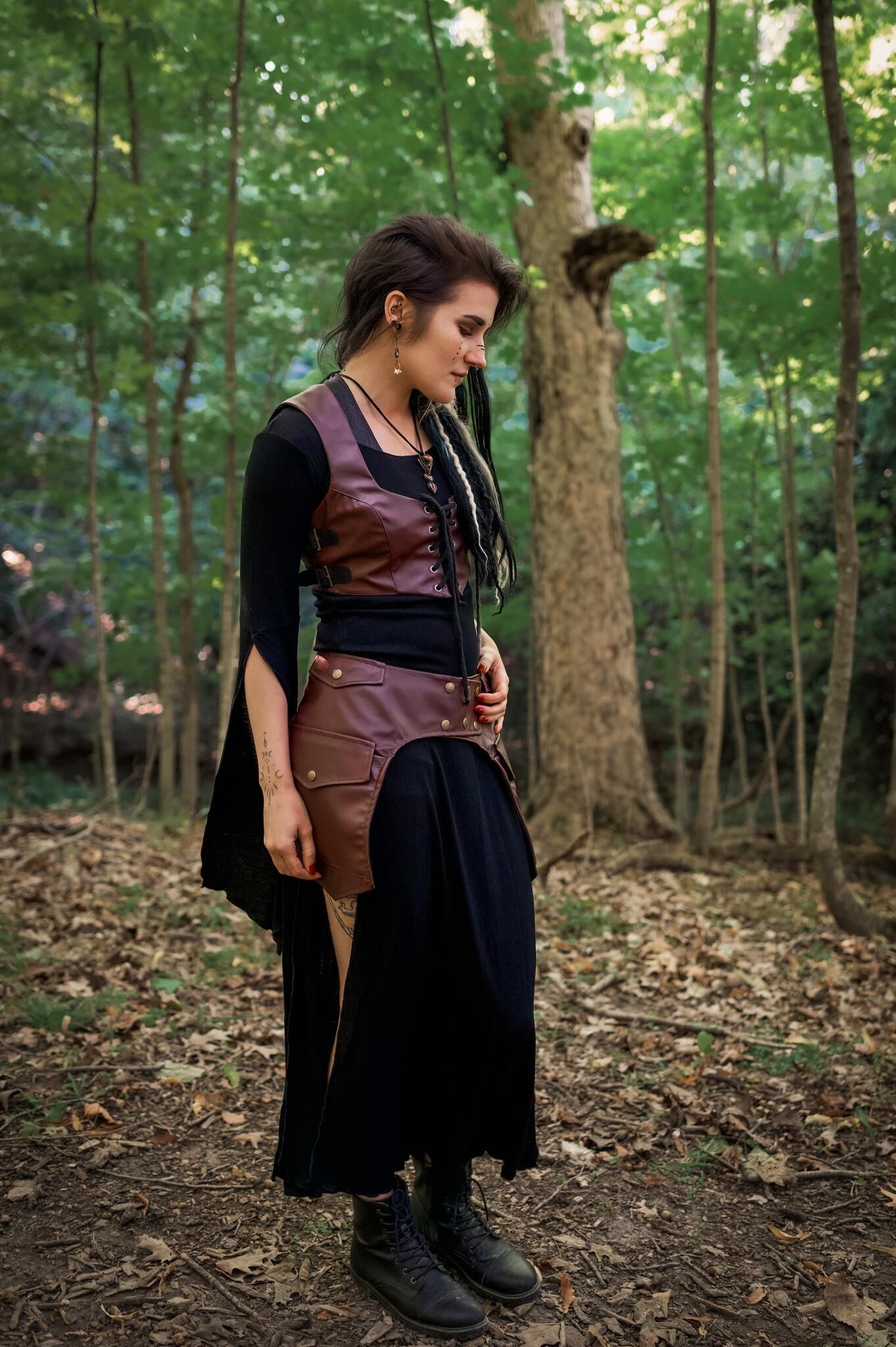 Adjustable Buckle Vest: Faux Leather