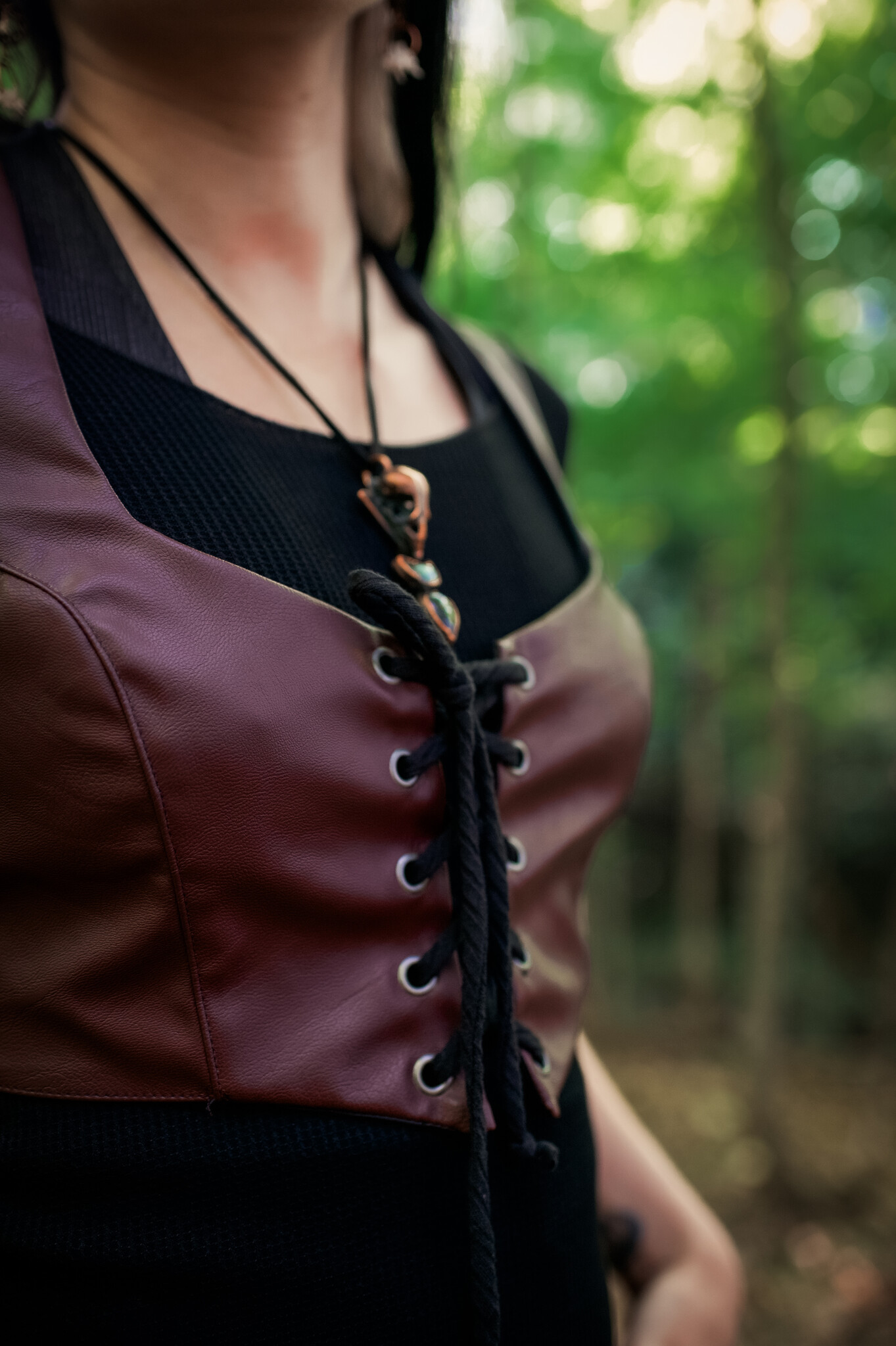 Adjustable Buckle Vest: Faux Leather