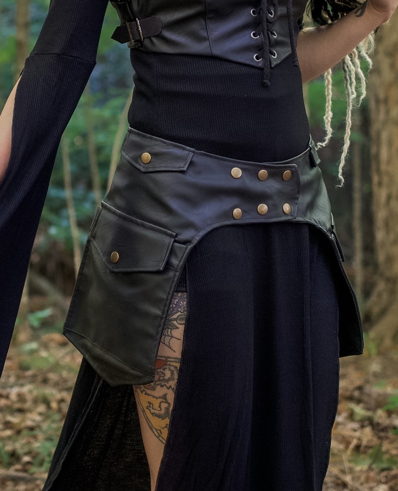 Pocket Belt: Faux Leather - Opal Moon Designs