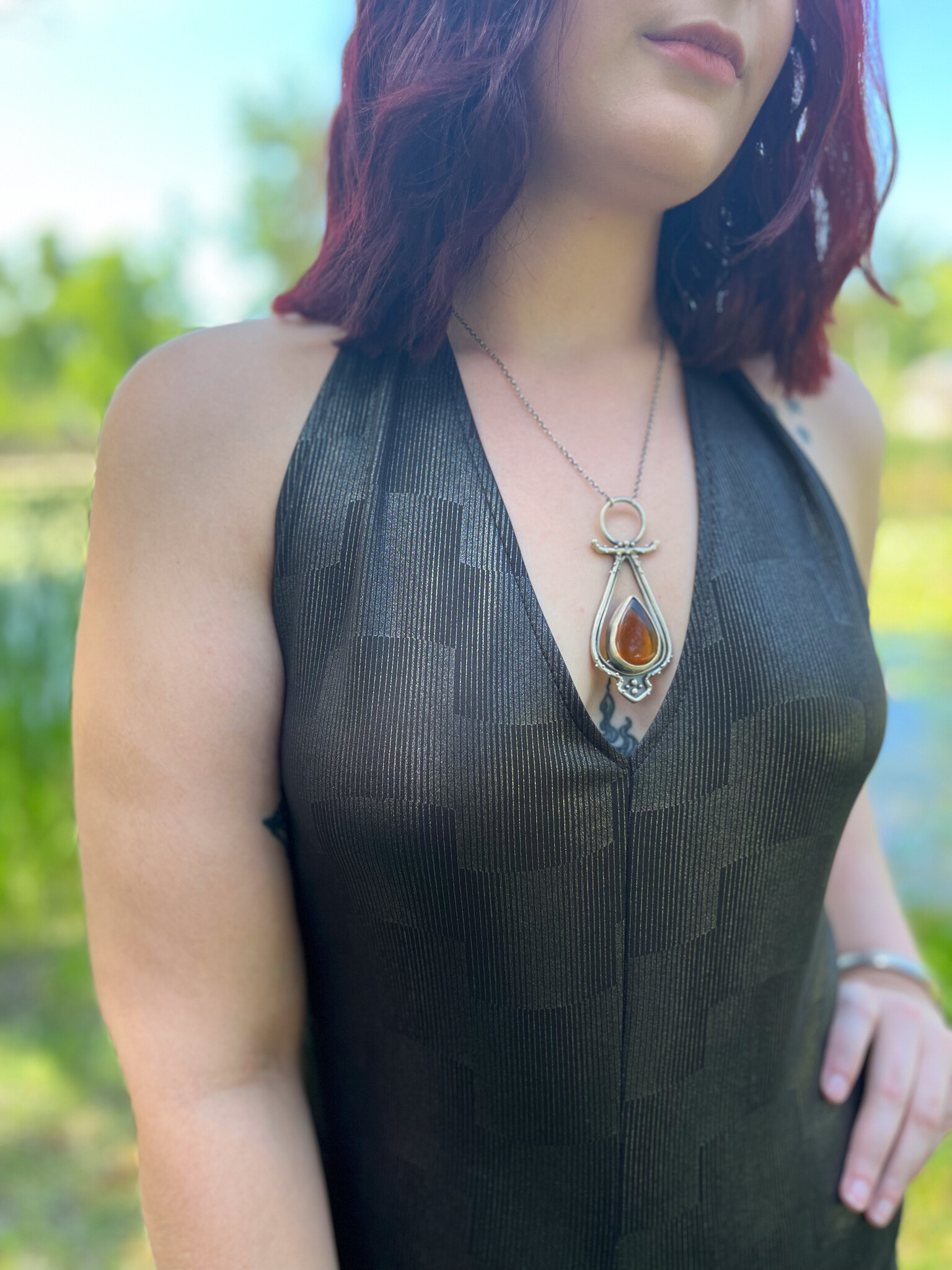 Romper: Metallic Knit