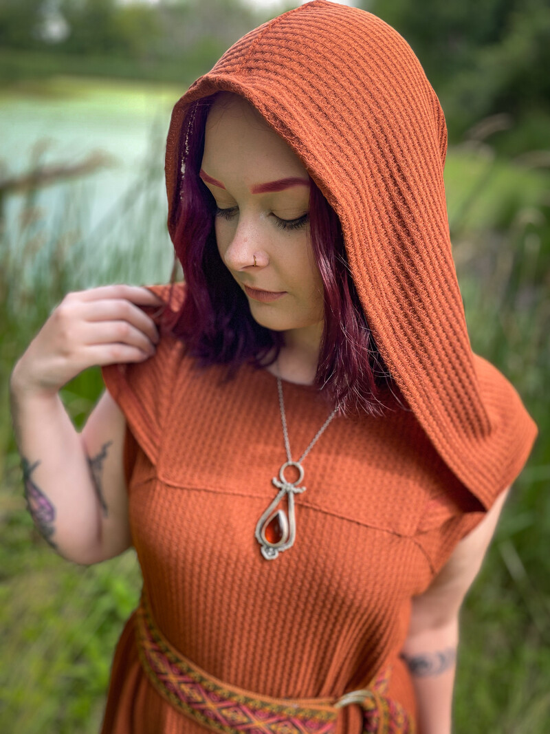 Waffle Knit Tunic Hoodie : Sleeveless