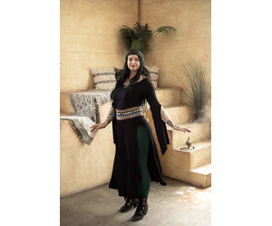 long sleeve panel dress Long Sleeve Gown with Sheer Panel Accents 37671