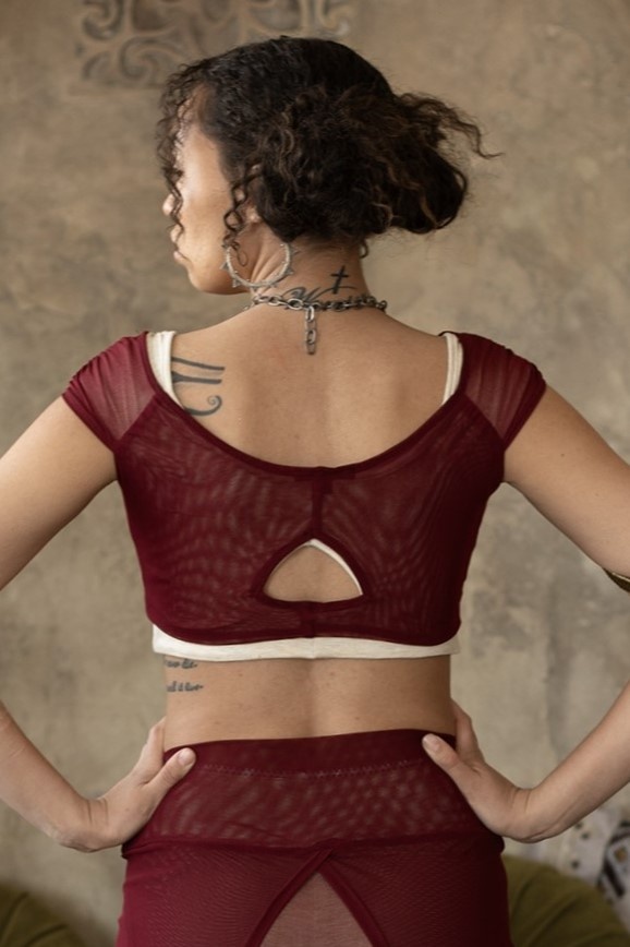 Pyramid Crop Top : Mesh