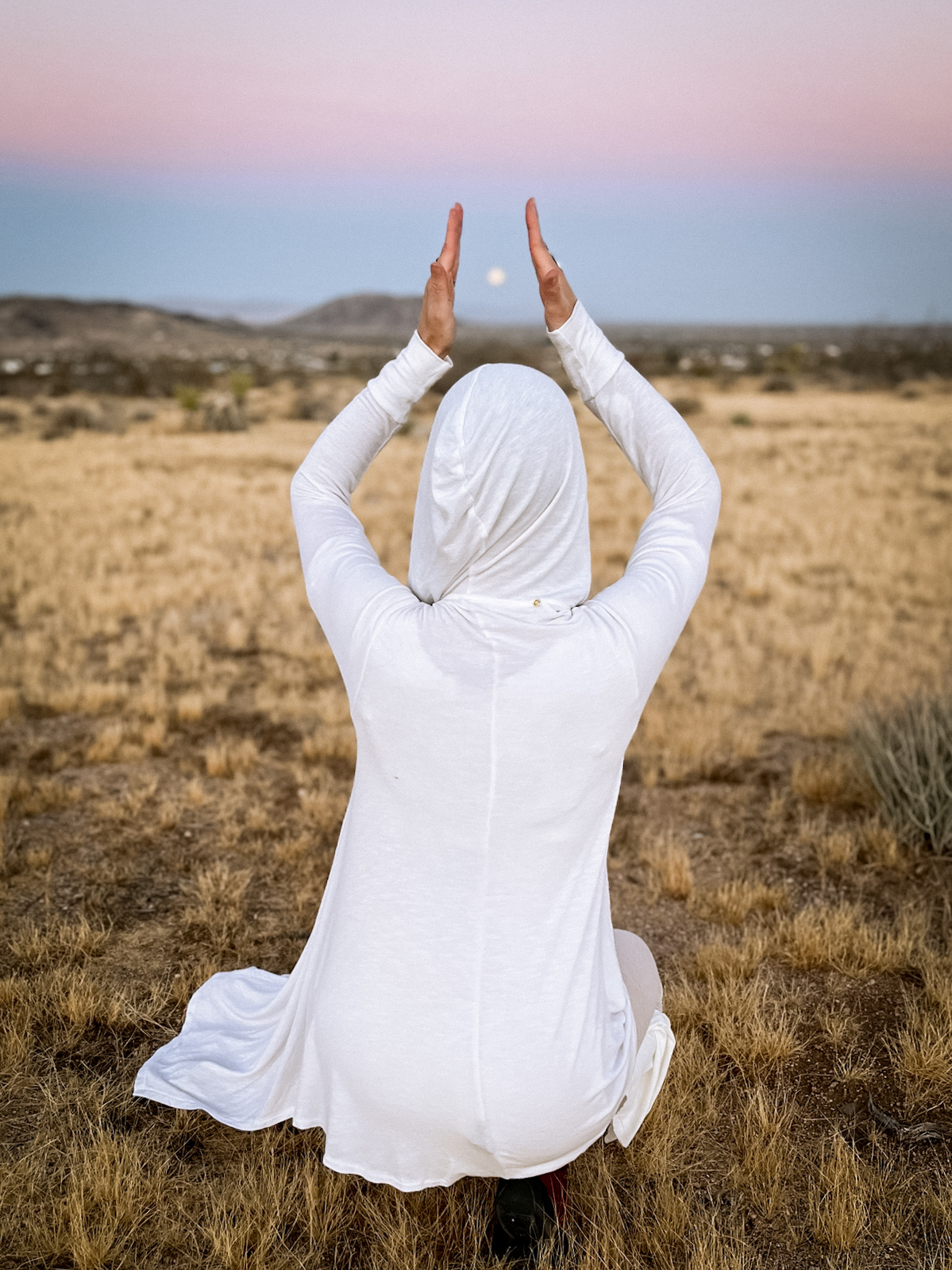 Hooded Mantle Wrap: Ivory