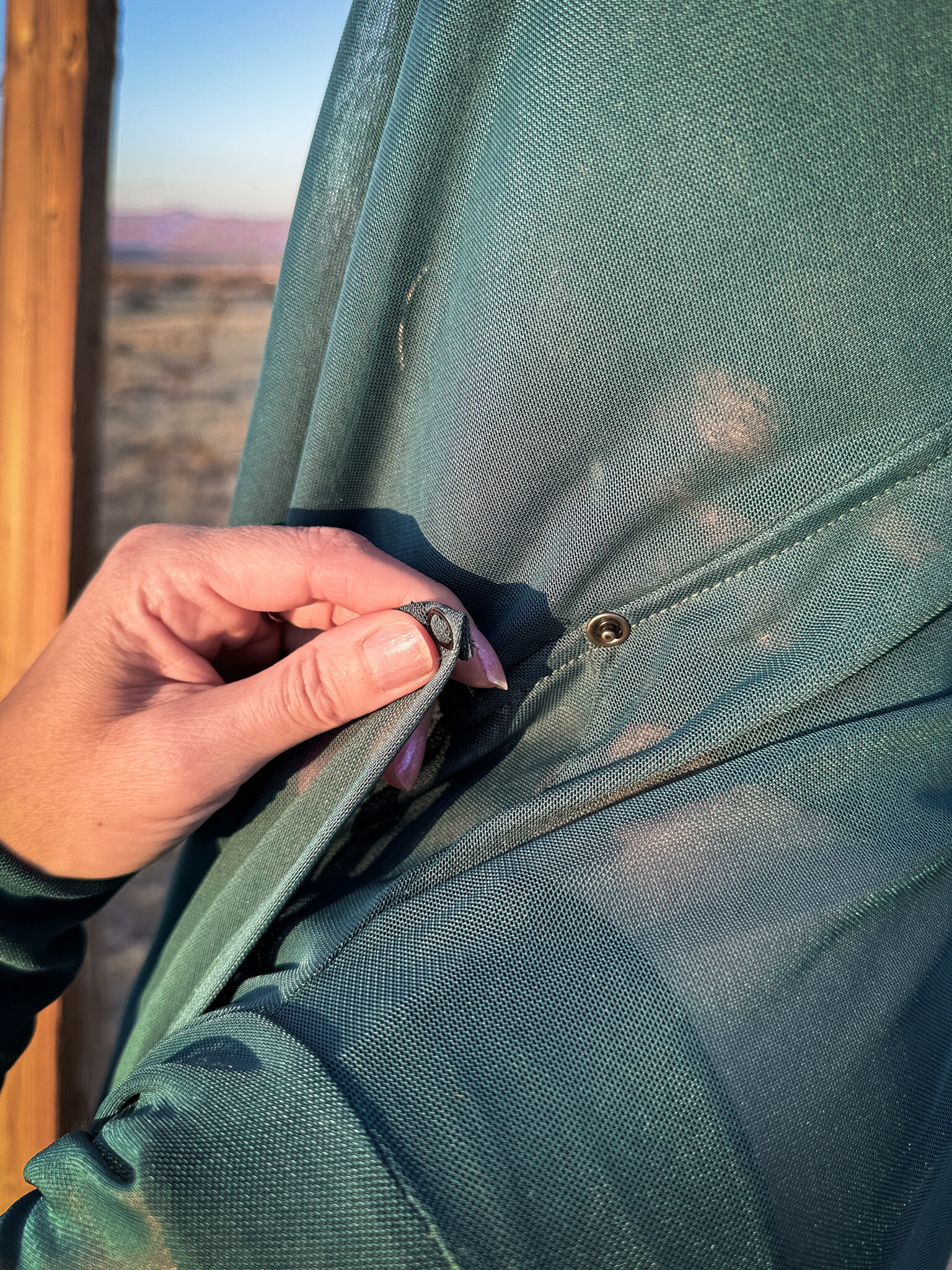 Hooded Mantle Wrap: Mesh + Clover