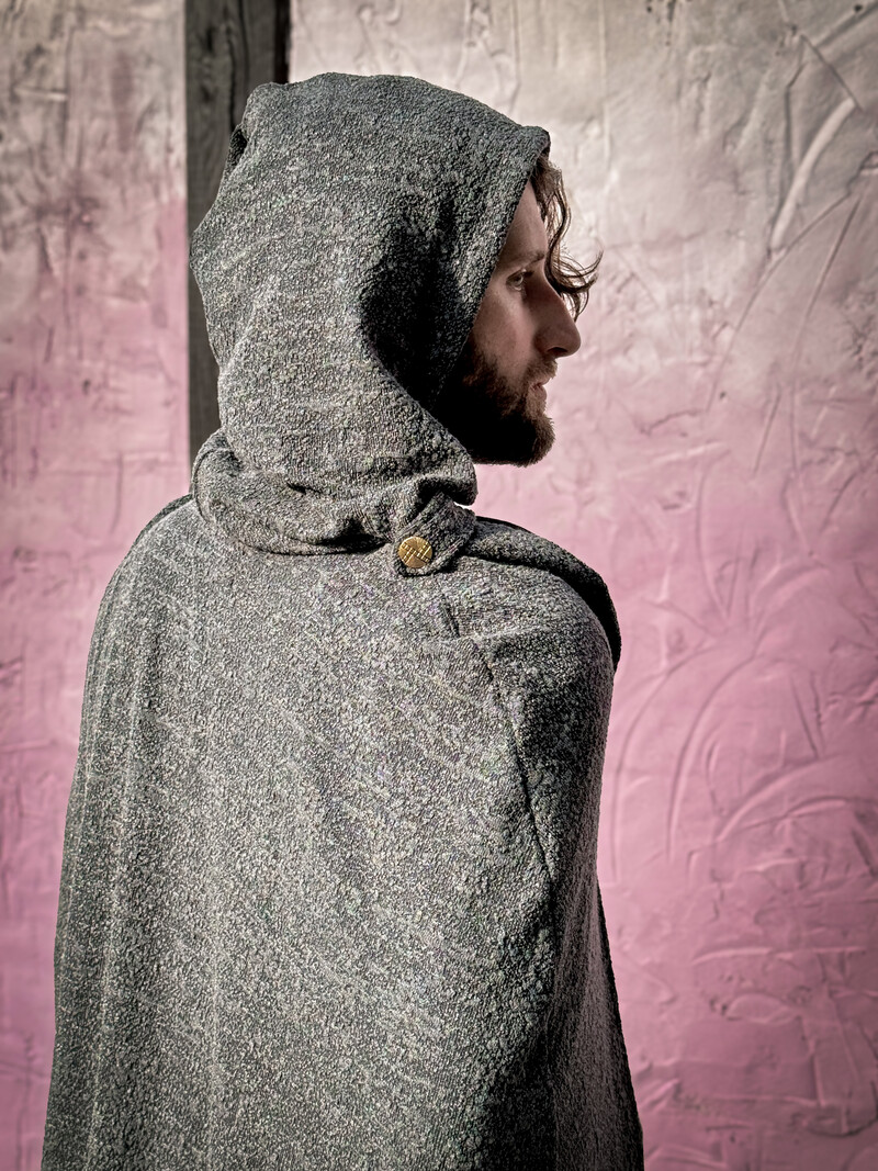 Convertible Cape: Knit Grey Stone