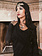 Hooded Mantle Wrap: Mesh + Black